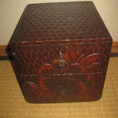鎌倉彫小引き出し♪二段♪小物入れ