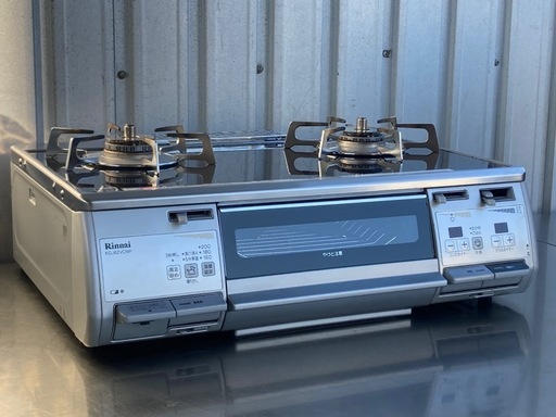 B157◇リンナイ LPガスコンロ◇プロパン用◇パールクリスタルトッププレート◇2018年製◇SIセンサー KGJ62VCNP◇