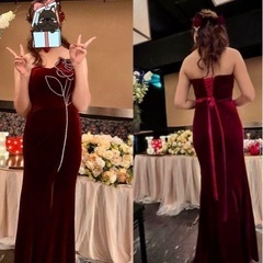 マーメイドドレス〆ワインレッドの画像