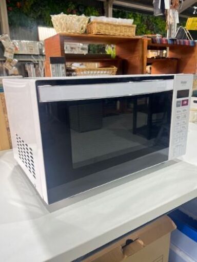 【 Haier ハイアール 】電子レンジ JM-FH18D 2018年 50/60Hz共用 ヘルツフリーフラットレンジ シンプル操作 ホワイト