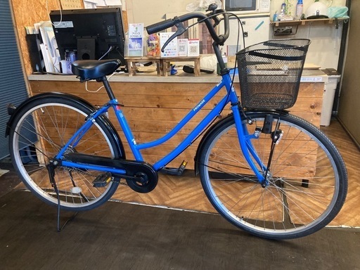 【前後タイヤ・チューブ新品！】26インチ自転車　スカイブルー