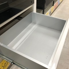 松田家具テレビボード　ブラック×ホワイト【トレファク堺福田店】の画像