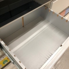 松田家具テレビボード　ブラック×ホワイト【トレファク堺福田店】の画像