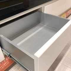 松田家具テレビボード　ブラック×ホワイト【トレファク堺福田店】の画像