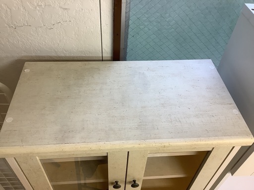 【リサイクルサービス八光】幅590㎜　カントリー　キッチンキャビネット　追加キャビネット付き