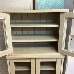 【リサイクルサービス八光】幅590㎜　カントリー　キッチンキャビネット　追加キャビネット付きの画像