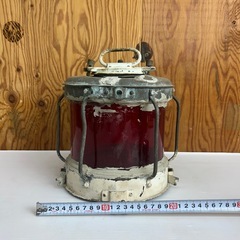 k1011604 日本船燈株式会社会社 紅燈 日船式第6号 航海灯 アンティーク 船舶ランプ 船灯 舷灯 船舶ライト 船舶照明 紅灯 ヴィンテージ ライト ジャンク レッドライト 中古 現状品の画像