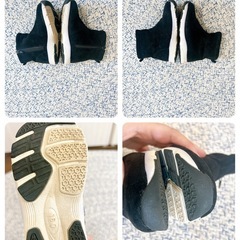 4月末まで！　フタフタ　futafuta かるりんぱ　スニーカー　ブーツ　16cm BLACKの画像