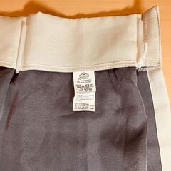 TOPVALU ドレープカーテン（オフホワイト）幅100×長さ135cmの画像