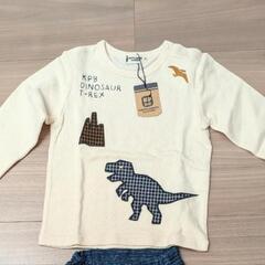 【新品未使用タグ付】KP BOY

恐竜柄　長袖Ｔシャツ 90cmの画像