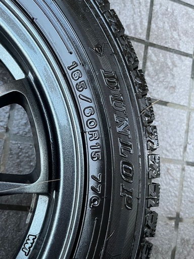 【ワケあり】スタッドレスタイヤ+ホイール  165/60/R15  4本セット