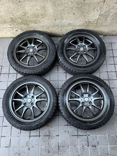 【ワケあり】スタッドレスタイヤ+ホイール  165/60/R15  4本セット