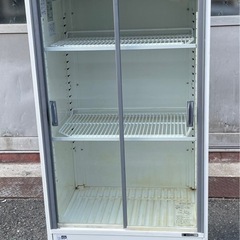 【動確済み】2017年 業務用 SANDEN 冷蔵ショーケース VRS-106XE 194L 633×435×1442 グラスショーケース 瓶ビール冷蔵庫 厨房機材 大阪発