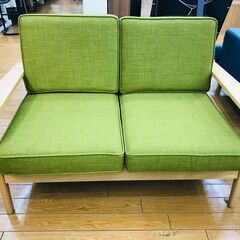 2人掛けソファー グリーン