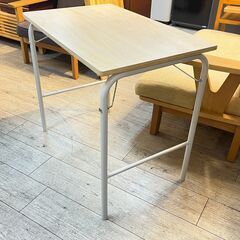 無印良品 折りたたみ式 スチールパイプテーブル デスク 机 シナ材 幅80奥50高70cm★買取帝国 志木店の画像
