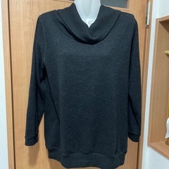 オフタートルネックニット　黒