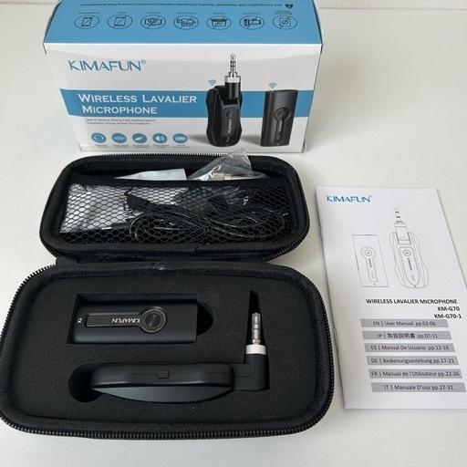新品 未使用 ワイヤレスマイク KIMAFUN2.4Gワイヤレスラベリアマイクシステム