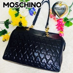 レザー●MOSCHINO●モスキーノ●チェーンショルダーバッグ●...