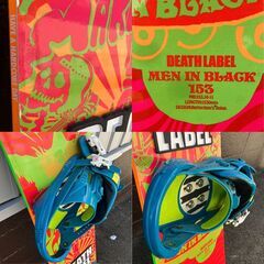 スノーボード DEATH LABEL "MEN IN BLACK" 153cm（バインディング付）の画像