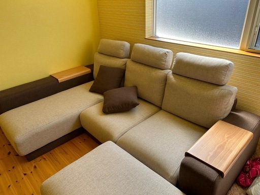 【商談中】CASACASAＬ型カウチ付きソファ