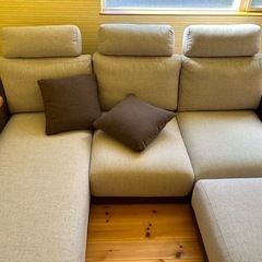 【商談中】CASACASAＬ型カウチ付きソファ　の画像