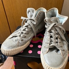 ピーエフフライヤーズ グレー ハイカット スニーカー