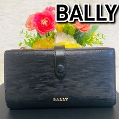 本革●BALLY●バリー●二つ折り財布●レディース●ブラック●レ...