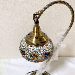 アンティーク　スタンドグラスライト(新品・未使用)の画像