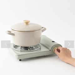 BRUNO カセットコンロスリム グリーンの画像