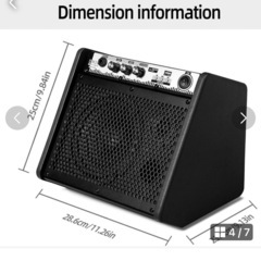 新品アンプ　DM20 20W BT パーソナルモニターアンプ　ドラムアンプスピーカーの画像