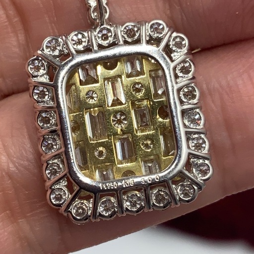 K18pt950 ペンダント　ダイヤ　3ct 4.2g