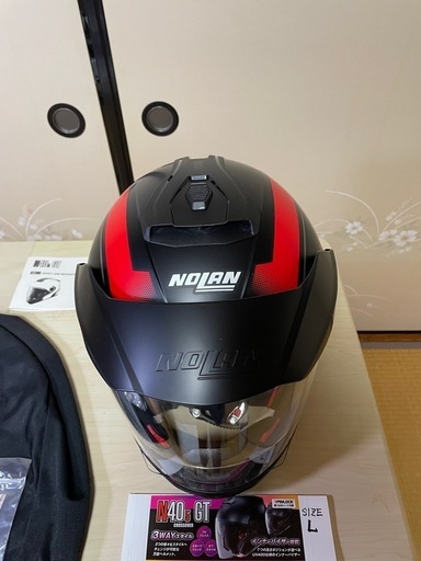 NOLAN N405-GT フルフェイスヘルメット サイズL 黒/赤 付属品あり