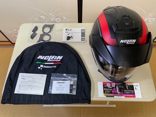 NOLAN N405-GT フルフェイスヘルメット サイズL 黒/赤 付属品あり