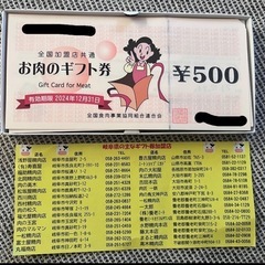お肉のギフト券
