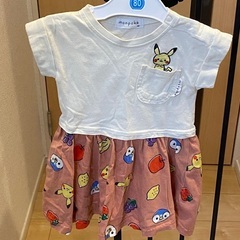 モンポケ　ワンピース　半袖　80
