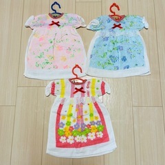ハンドメイド タオル 洋服 ベビードレスタオル 可愛い タオル掛け 3点セットの画像