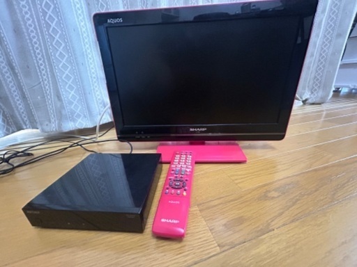 テレビ、リモコン、レコーダー　3点セット