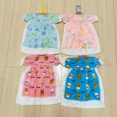 ハンドメイド タオル 洋服 ベビードレスタオル 可愛い タオル掛け 4点セットの画像