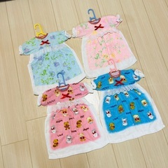 ハンドメイド タオル 洋服 ベビードレスタオル 可愛い タオル掛け 4点セットの画像