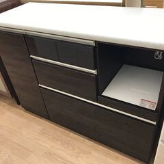 ★ジモティ割あり★ ニトリ レンジ台 ダークブラウン H90×W120×D45 クリーニング済み KJ6496