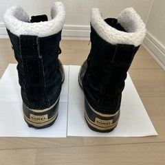 24センチSOREL 黒　スウェードブーツ　お値下げしました‼️の画像