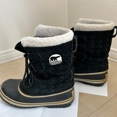 24センチSOREL 黒　スウェードブーツ　お値下げしました‼️の画像
