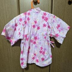 ミキハウス　甚平　110センチ　ピンク桜柄の画像