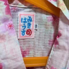 ミキハウス　甚平　110センチ　ピンク桜柄の画像