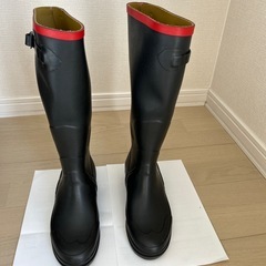 美品　AIGLEお値下げしました‼️　レインブーツ　ネイビー赤　サイズ　38の画像