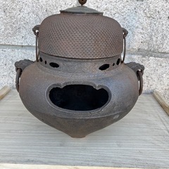 決まりました。　茶釜 鉄器 鉄製 鉄釜 茶道具 金属工芸 伝統工...