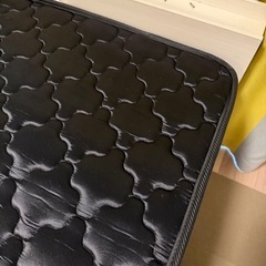 【マットレスセット】ベッド セミダブル 棚付き コンセント 高さ3段階 ホワイト+ポケットコイル 白の画像