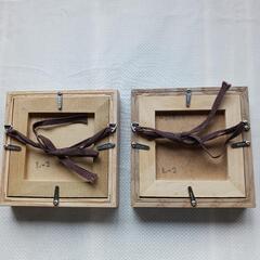【 優佳良織り 】　自作壁掛け　　　額縁 絵 小物　の画像