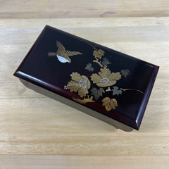 レトロ　木製　オルゴール付き　ジュエリーボックス　小物入れ
