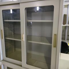 オフィス用品　3×3書庫　ガラス